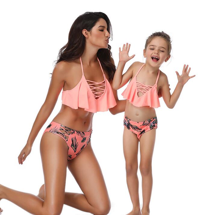 F4816-1 mother daughter swimsuits matching